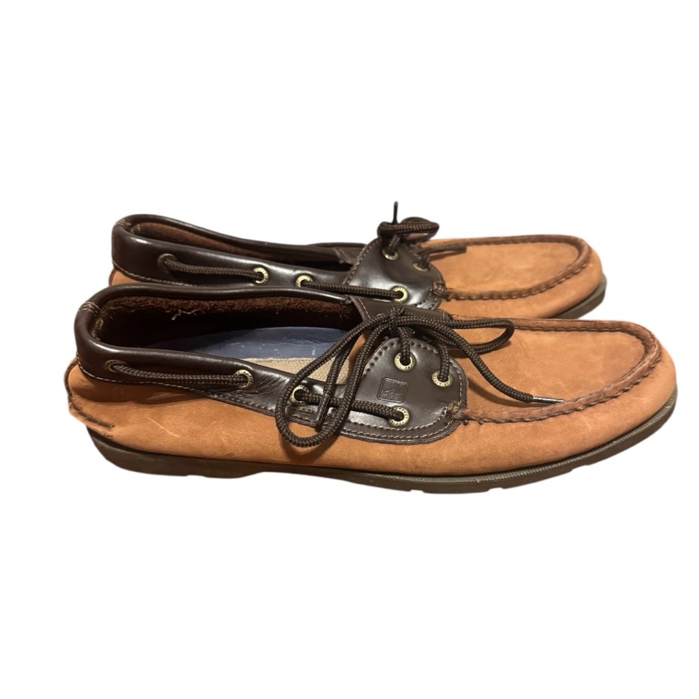 Men’s Sperry Top Sider Original Boat Shoe in Brown Leather Size 10.5M Like-New
